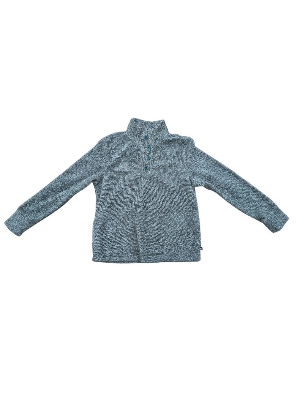Eddie Bauer Womens Sherpa Button Pullover Fleece Gray Size S Warm Lightweight Pr